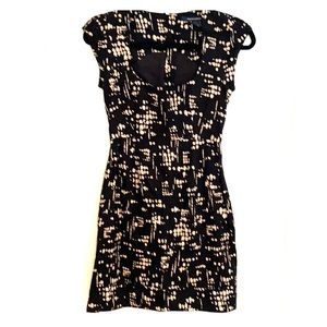 French Connection Black & Beige Dress Size 0